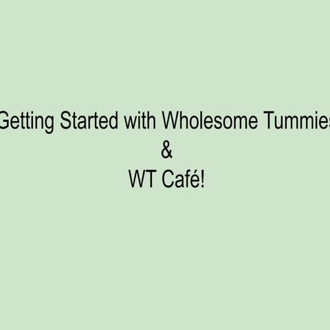 Getting started with wt cafe