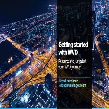 Getting started with wvd -  David Nudelman