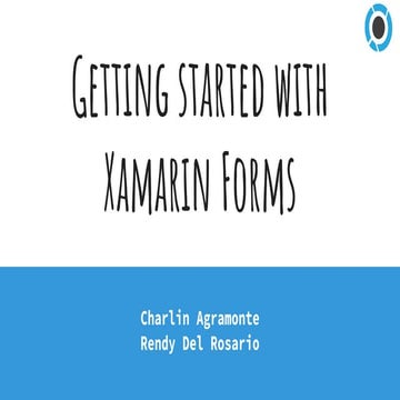 Getting started with xamarin forms