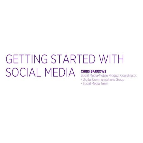 Getting Started With Social Media 