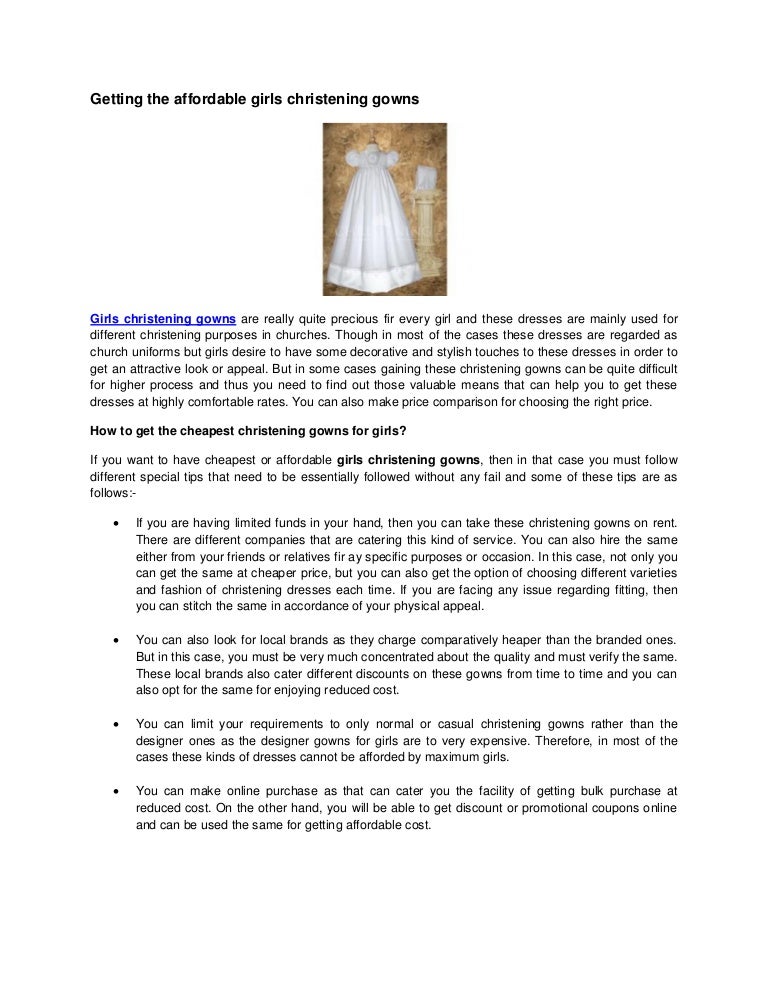 affordable christening gowns