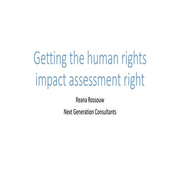 Getting the human rights impact assessment right