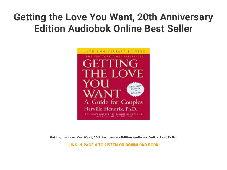 Getting The Love You Want th Anniversary Edition Audiobok Online