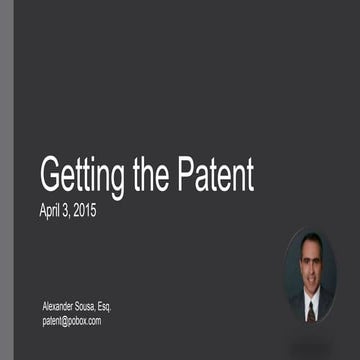Getting The Patent