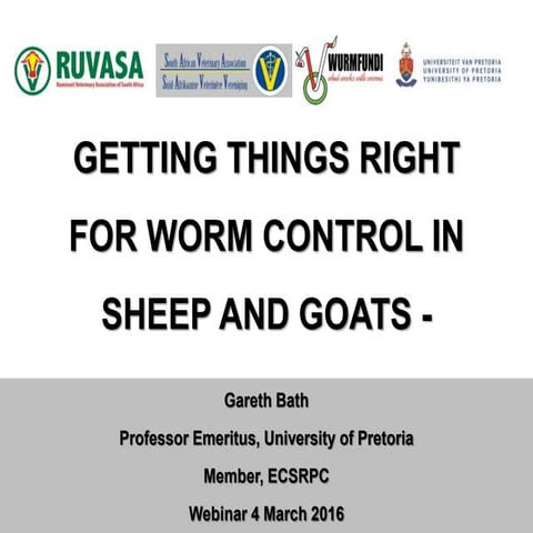 Getting things right for worm control 