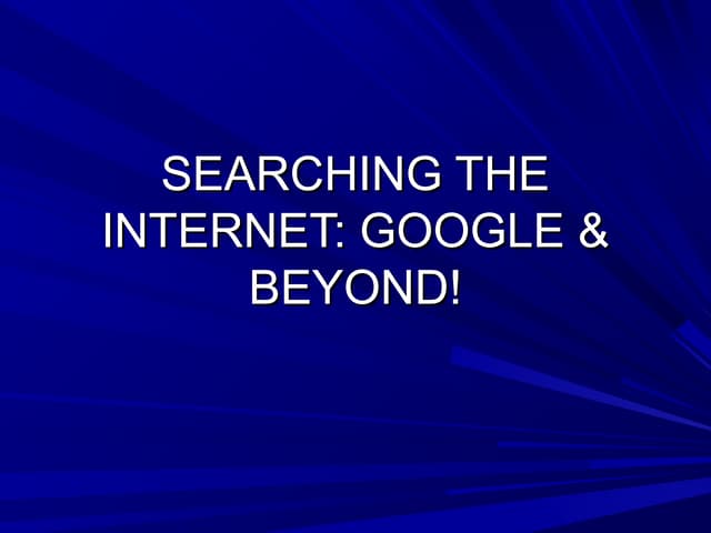 Getting to Know Google