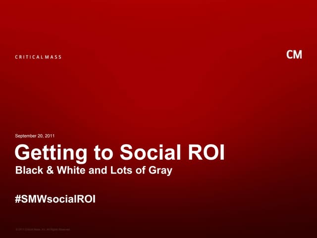 Getting to social roi
