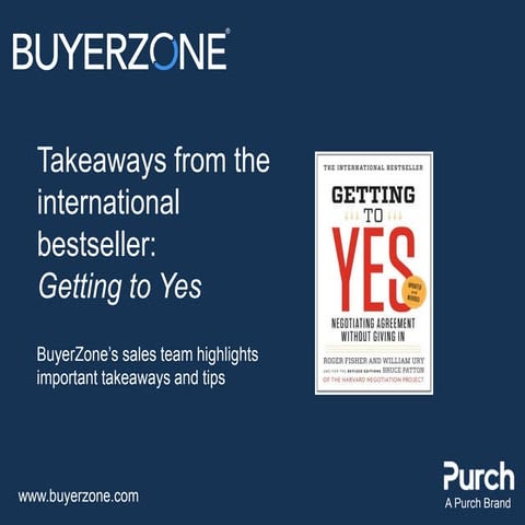 Takeaways from the international bestseller: "Getting to Yes"