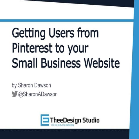Getting users from pinterest to your small business website
