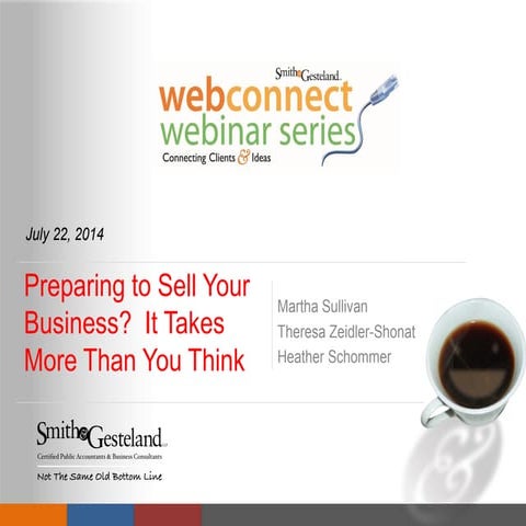 Getting your business ready for sale - Smith & Gesteland Webinar