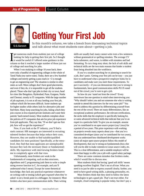 Getting your first job