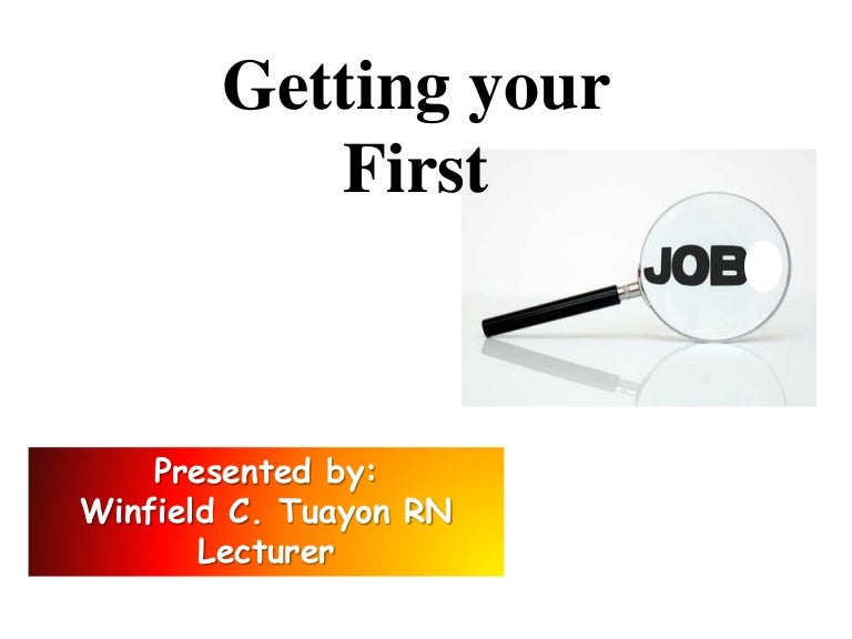 getting your first job