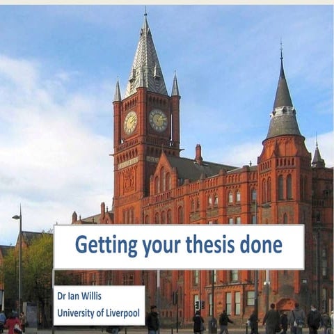 Getting your thesis done iw