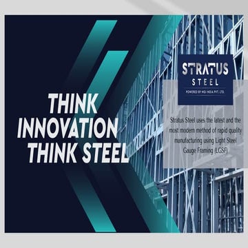 Stratus Steel - LGSF Manufactures, India | PDF