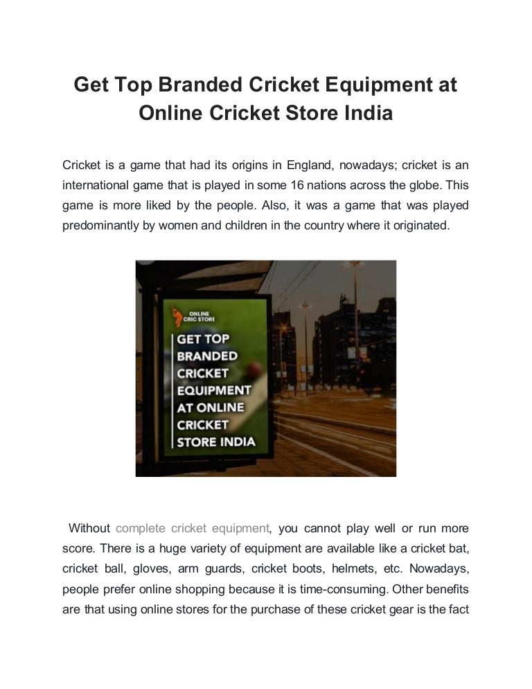 cricket equipment stores