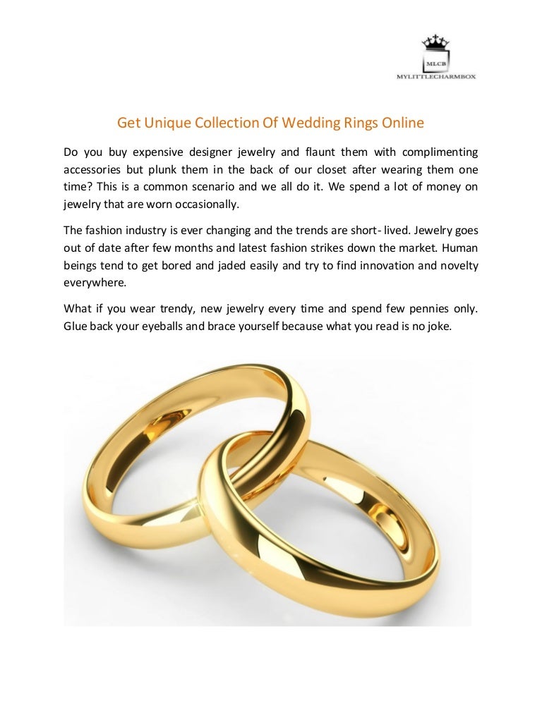 Get unique collection of wedding rings online