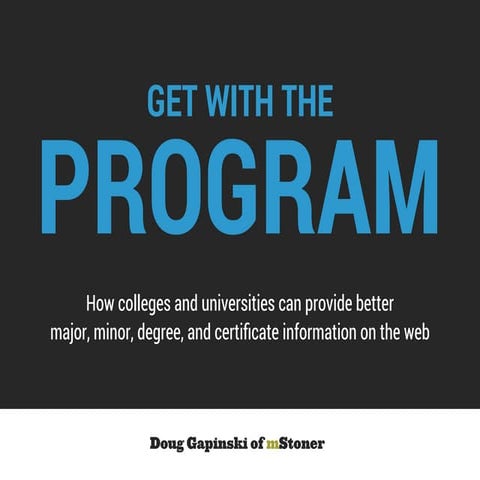 Get with the program