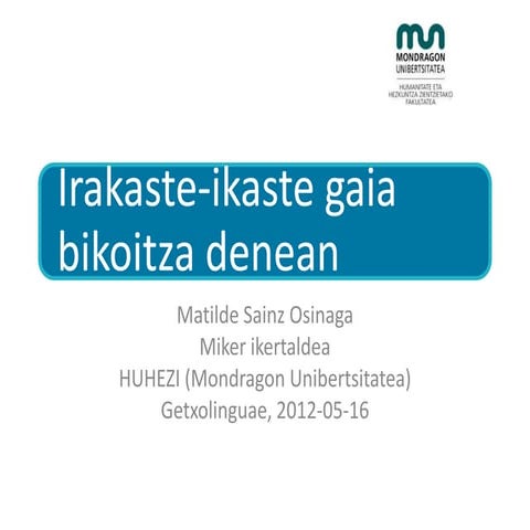 Irakaste-ikaste gaia bikoitza denean