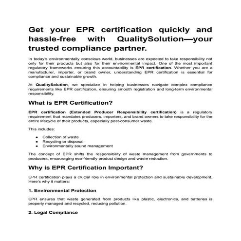 Get Yours EPR Certification Hassle-Free with QualitySolutions.pdf