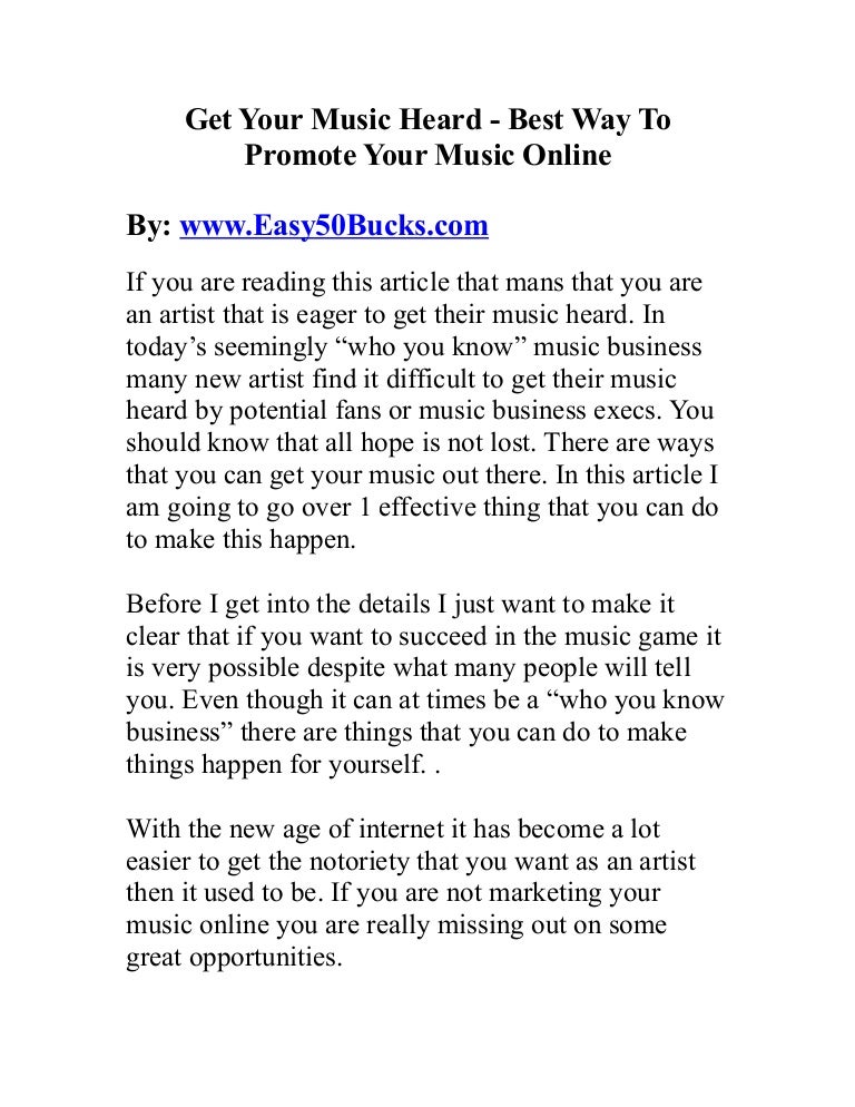 How To Get Your Music Heard Reddit - Music Publicity: The Ultimate Guide To Get Heard Online ...
