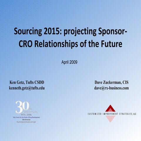 IIR Partnerships- CRO Alliances in 2015