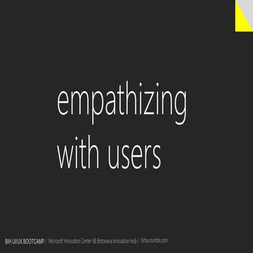 BIH - Empathizing with users