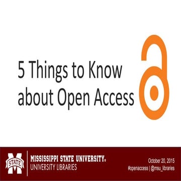 5 things to know about open access