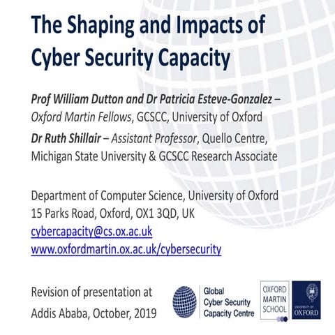 GFCE 2019 Presentation (Updated Nov 2019)