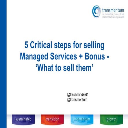 5 Critical Steps for Selling Managed Services - Adam Harris 