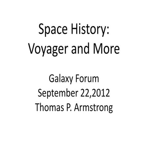 Galaxy Forum Kansas 2012 - Tom Armstrong