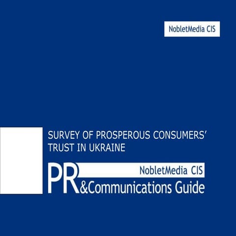 Social Trust Survey GfK Noblet Media CIS report 2011 Ukraine