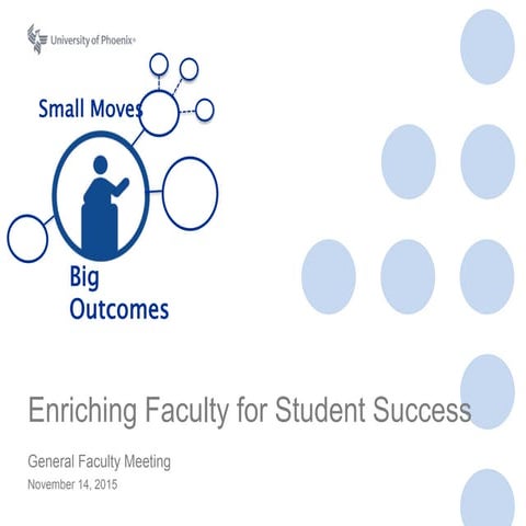 Enriching Faculty for Student Success