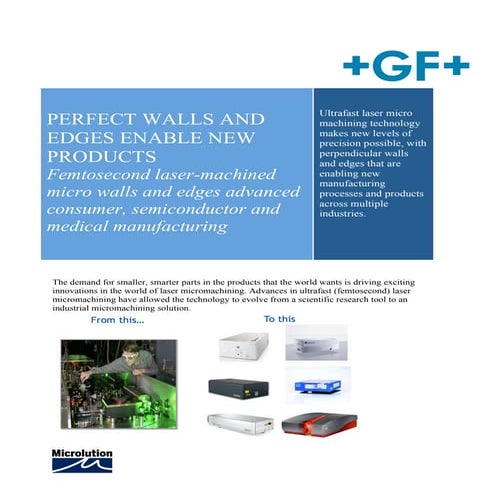 GF Machining Solutions - Microlution - Perfect Walls and Edges enable ...