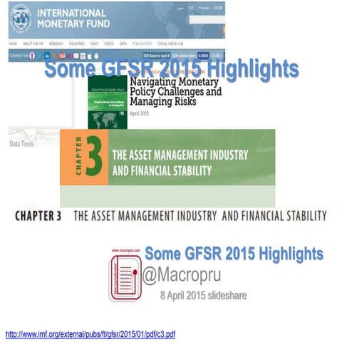 IMF's GFSR2015 - Highlights -Chapter3  @Macropru