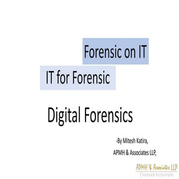 Forensic And Cloud Computing