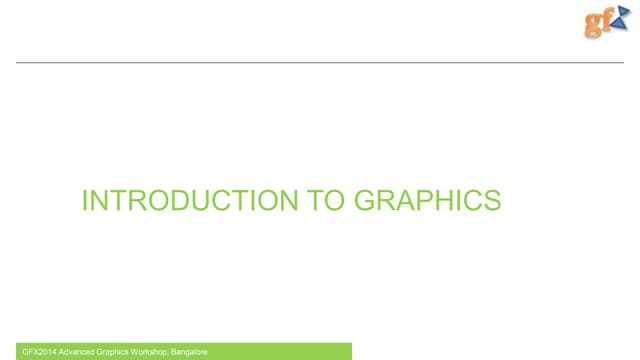 GFX Part 1 - Introduction to GPU HW and OpenGL ES specifications