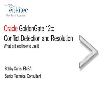Oracle GoldenGate 12c CDR Presentation for ECO