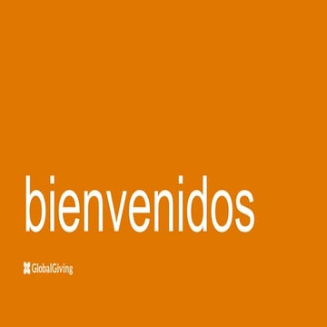 GlobalGiving Workshop Granada español