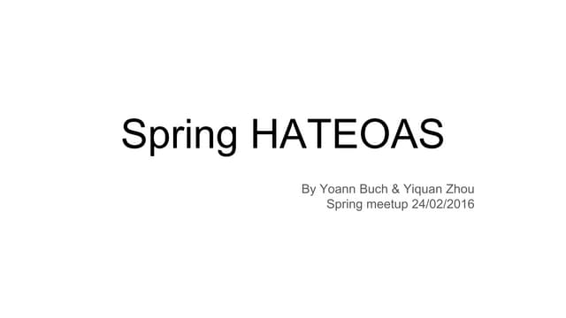 Spring HATEOAS