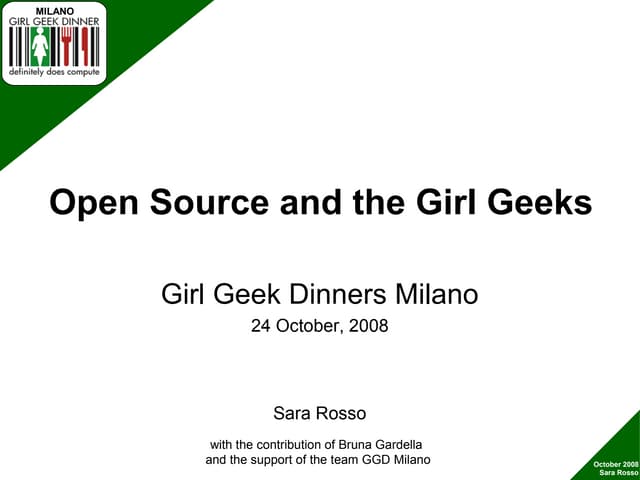 Open Source and the Girl Geek (English)