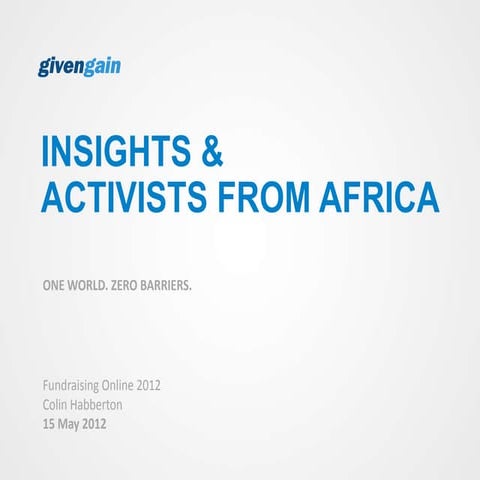 Insights & Activists from Africa 2012