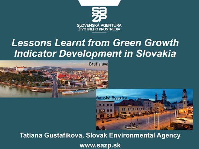 Lessons Learnt from Green Growth Indicator Development in Slovakia