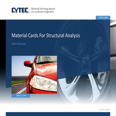 Material Cards for Structural Analysis
