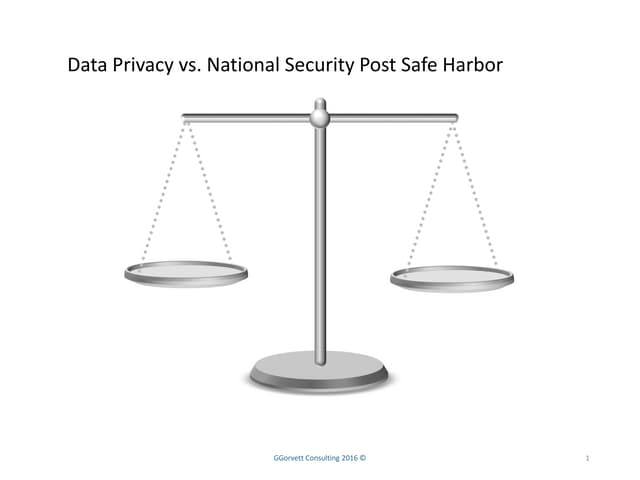 Data Privacy vs. National Security post Safe Harbor
