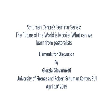 Discussion: The Future of the World is Mobile - Giorgia Giovannetti