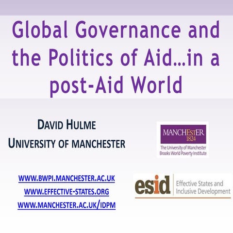 Global Governance and the Politics of Aid in a post-Aid World