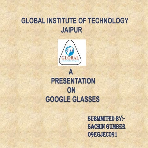 Google Glasses PPT