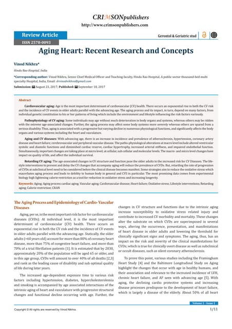 Age Related Changes in Cardiovascular System | PPTX | Heart and ...