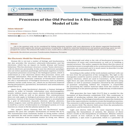 Processes of the Old Period in A Bio Electronic Model of Life_Crimson ...