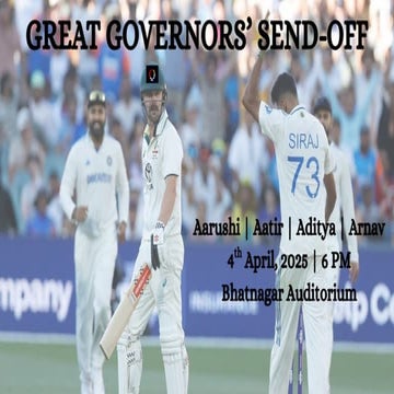 Great Governors' Send-Off Quiz 2025 Finals IIT KGP